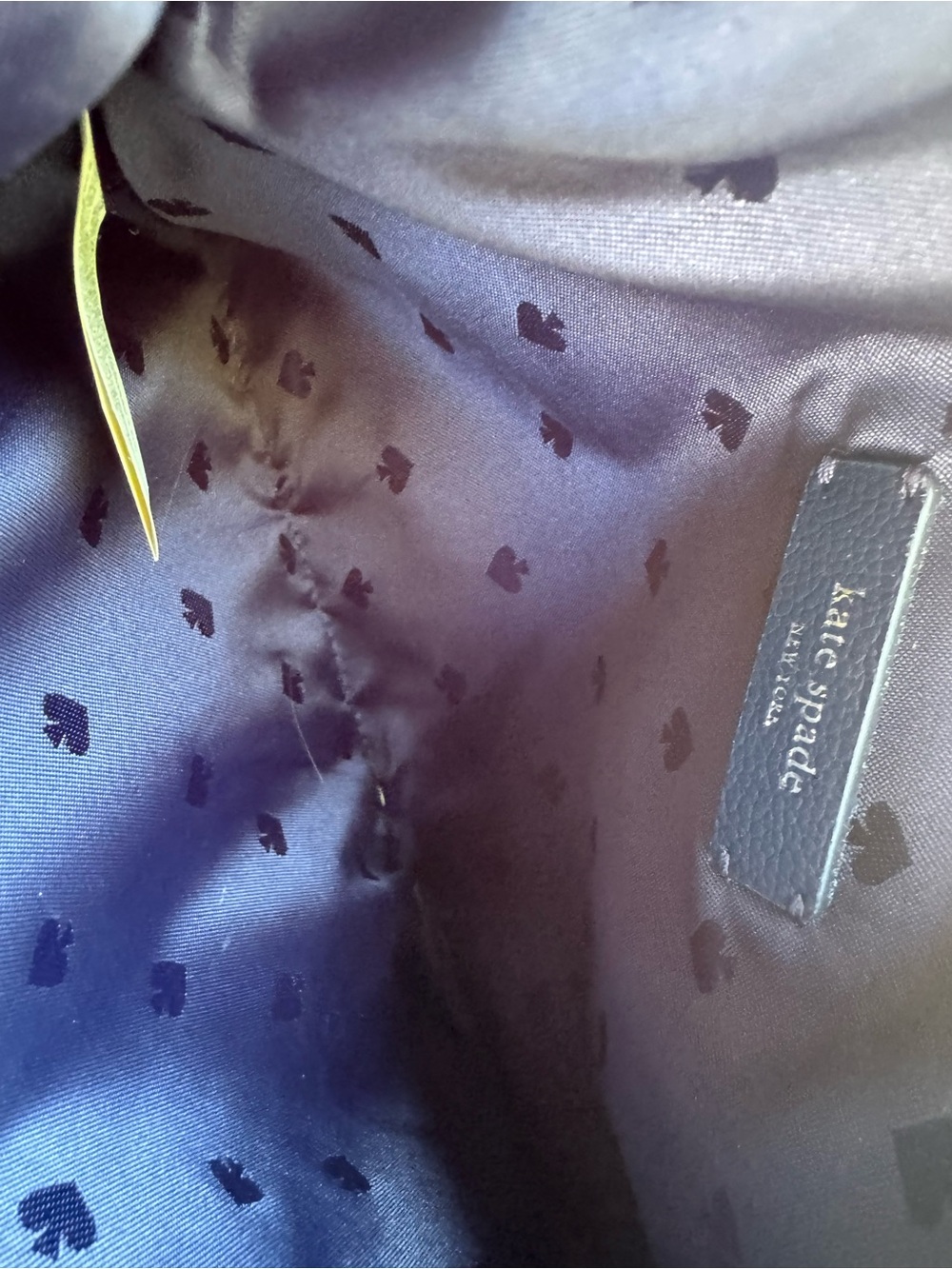 kate spade Navy Floral Print Crossbody with Gold Hardware - Picture 7 of 8